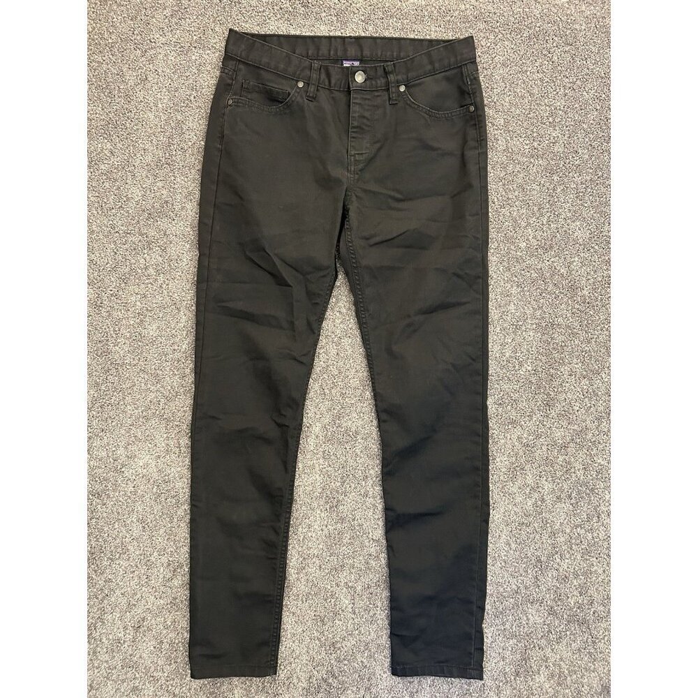 Patagonia Women's Black Jeans Size 8 Mid Rise 5-Pockets 30.5" Inseam Logo GUC - Picture 4 of 16